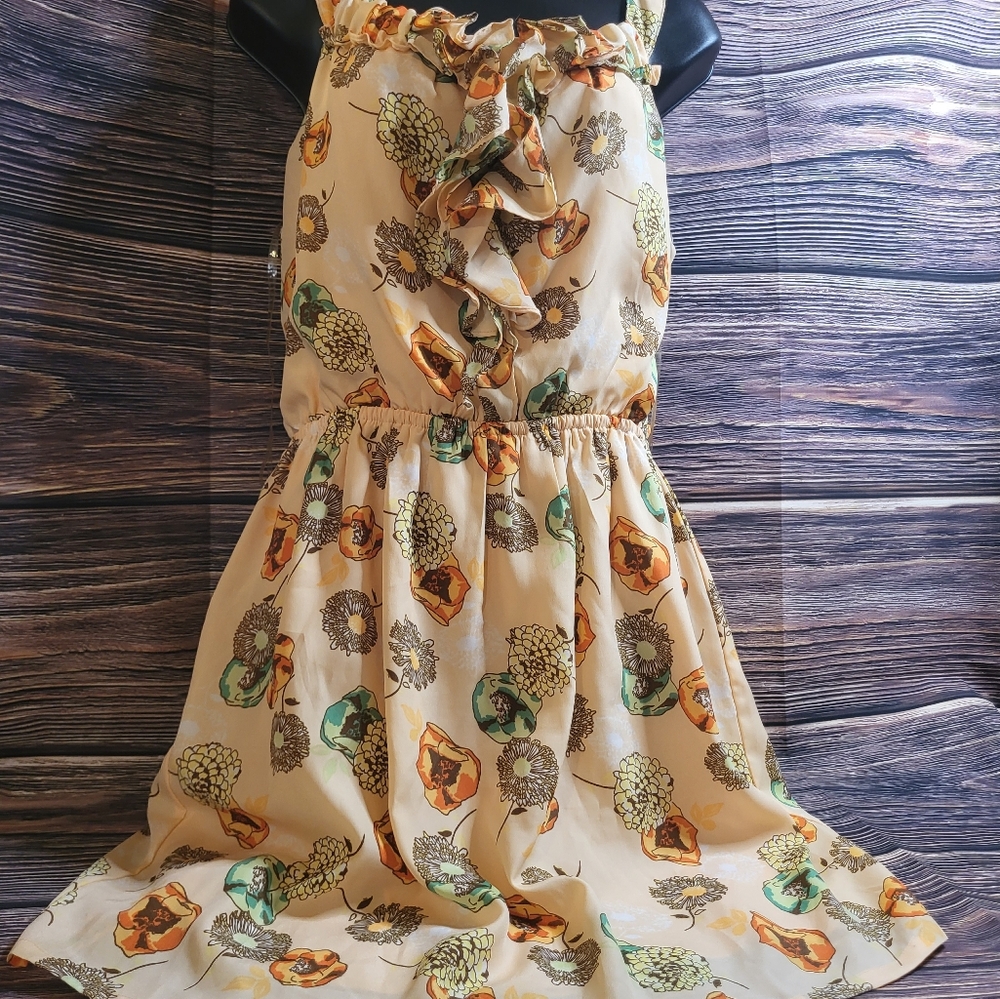 Paper Doll SZ large Peach Floral Dress